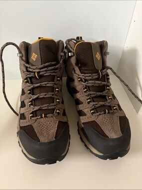 Columbia Brown and Yellow Men's Waterproof Hiking Boots
